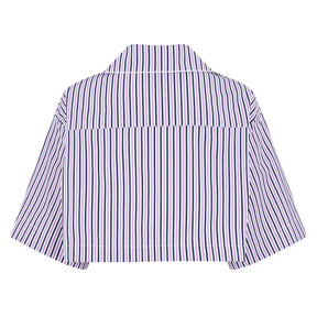 Striped Cropped Shirt