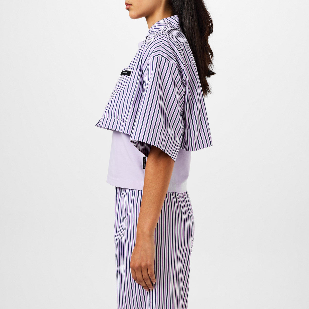 Striped Cropped Shirt