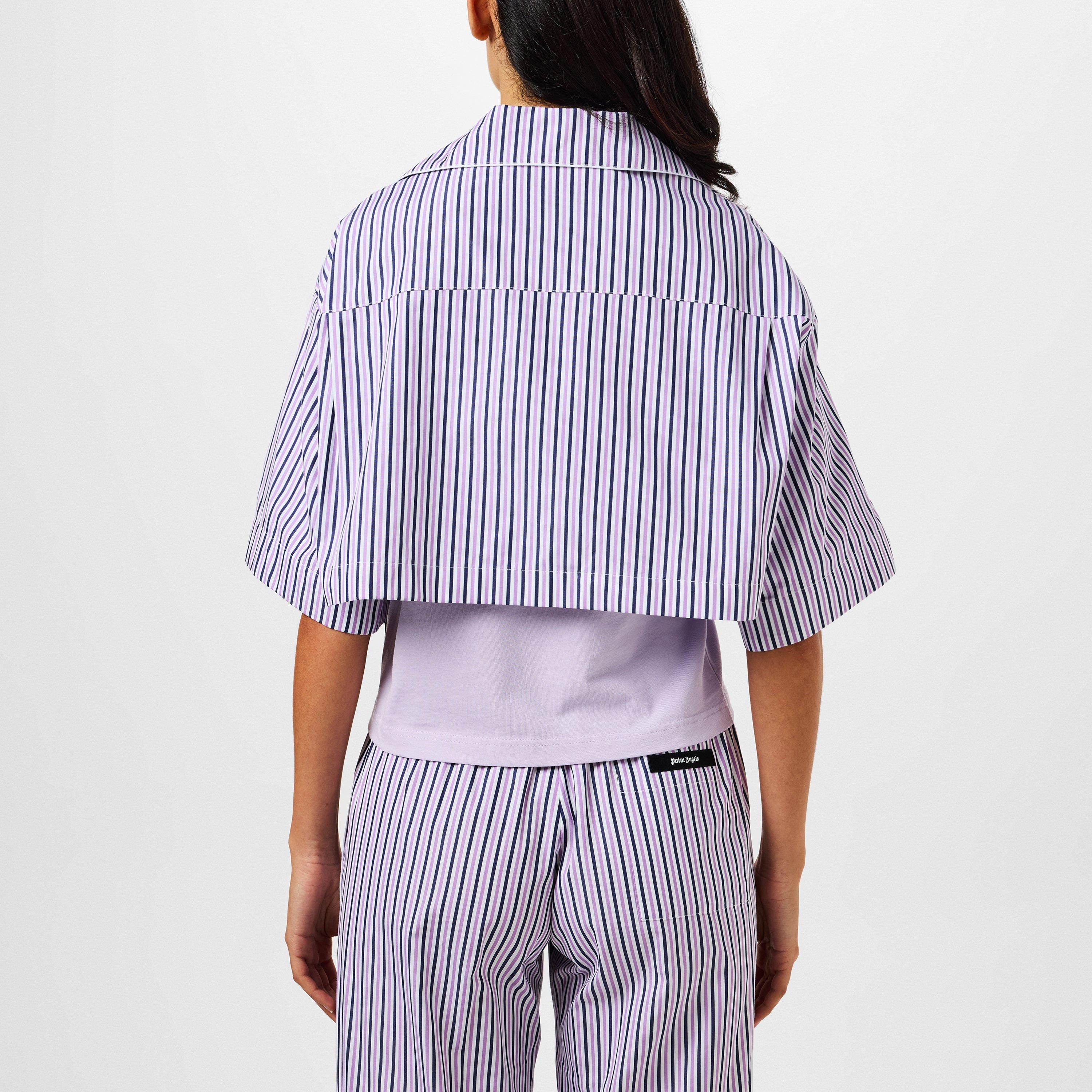 Striped Cropped Shirt
