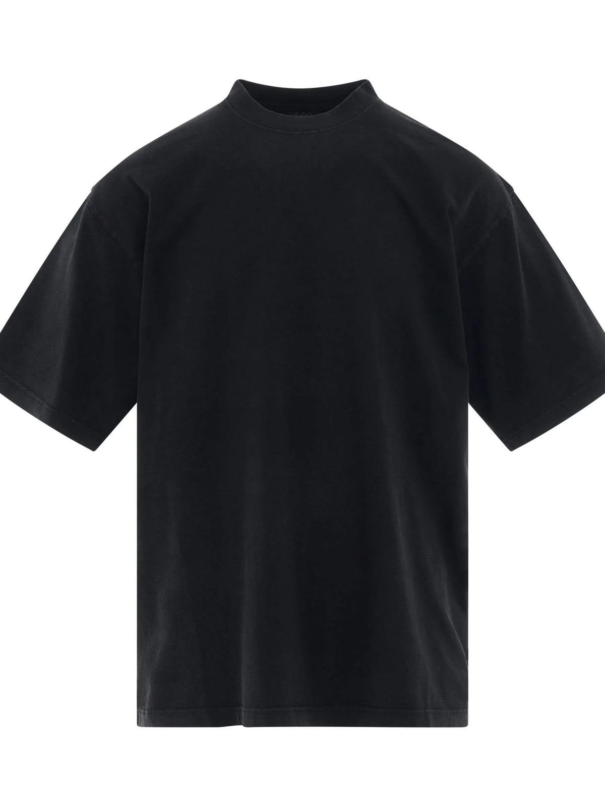 Back Logo Strass Oversized T-Shirt in Black/Silver