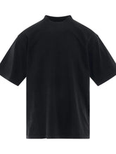 Back Logo Strass Oversized T-Shirt in Black/Silver