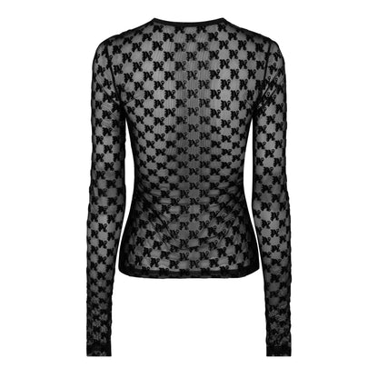 Monogram Tulle Top