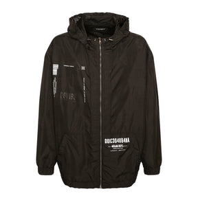 Dg Vib3 Print Hooded Nylon Jacket