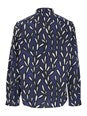 Jacquemus 'La Chemise Jean' Blue Shirt with Spread Collar and All-Over Logo Motif in Cotton Man