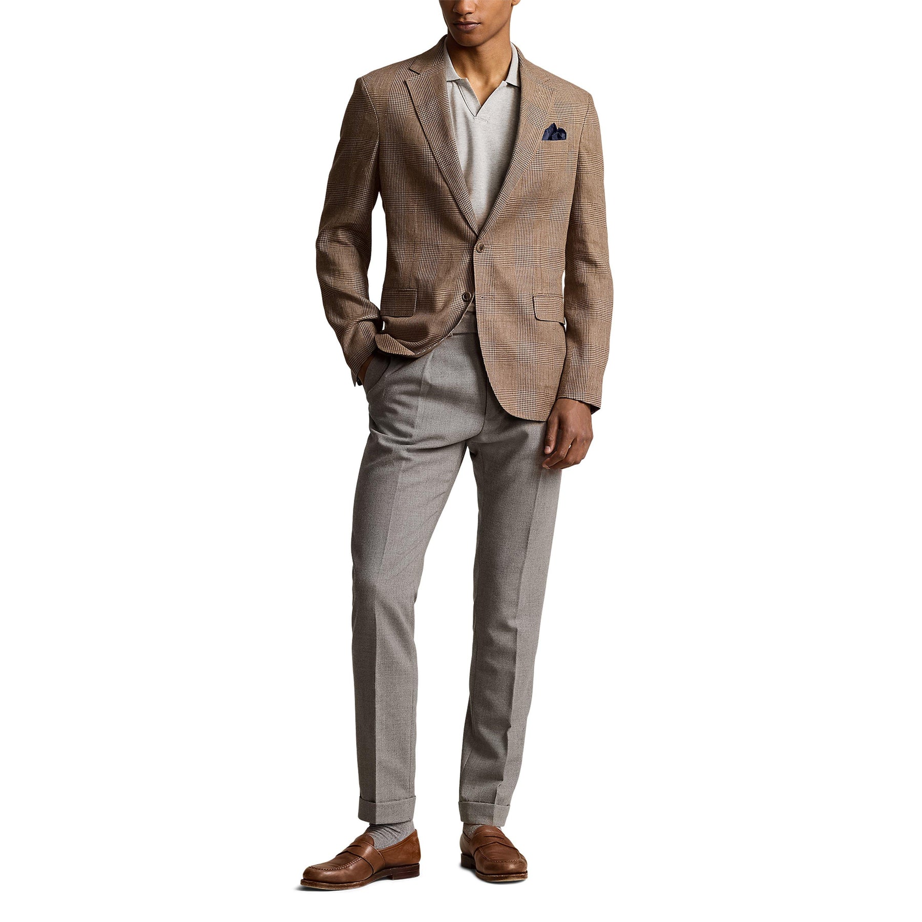 Polo Soft Modern Glen Plaid Suit Jacket