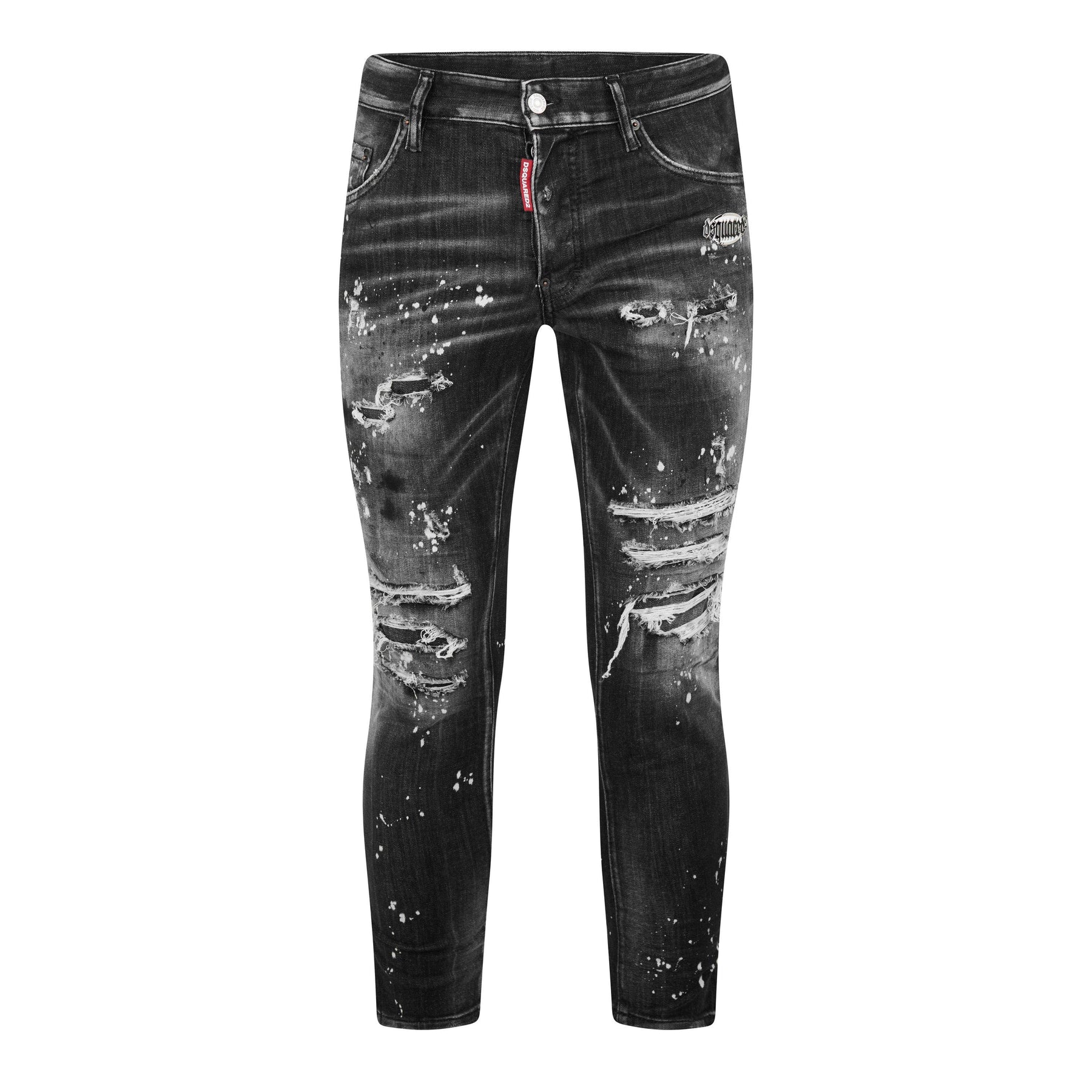Distressed Paint Splatter Jeans