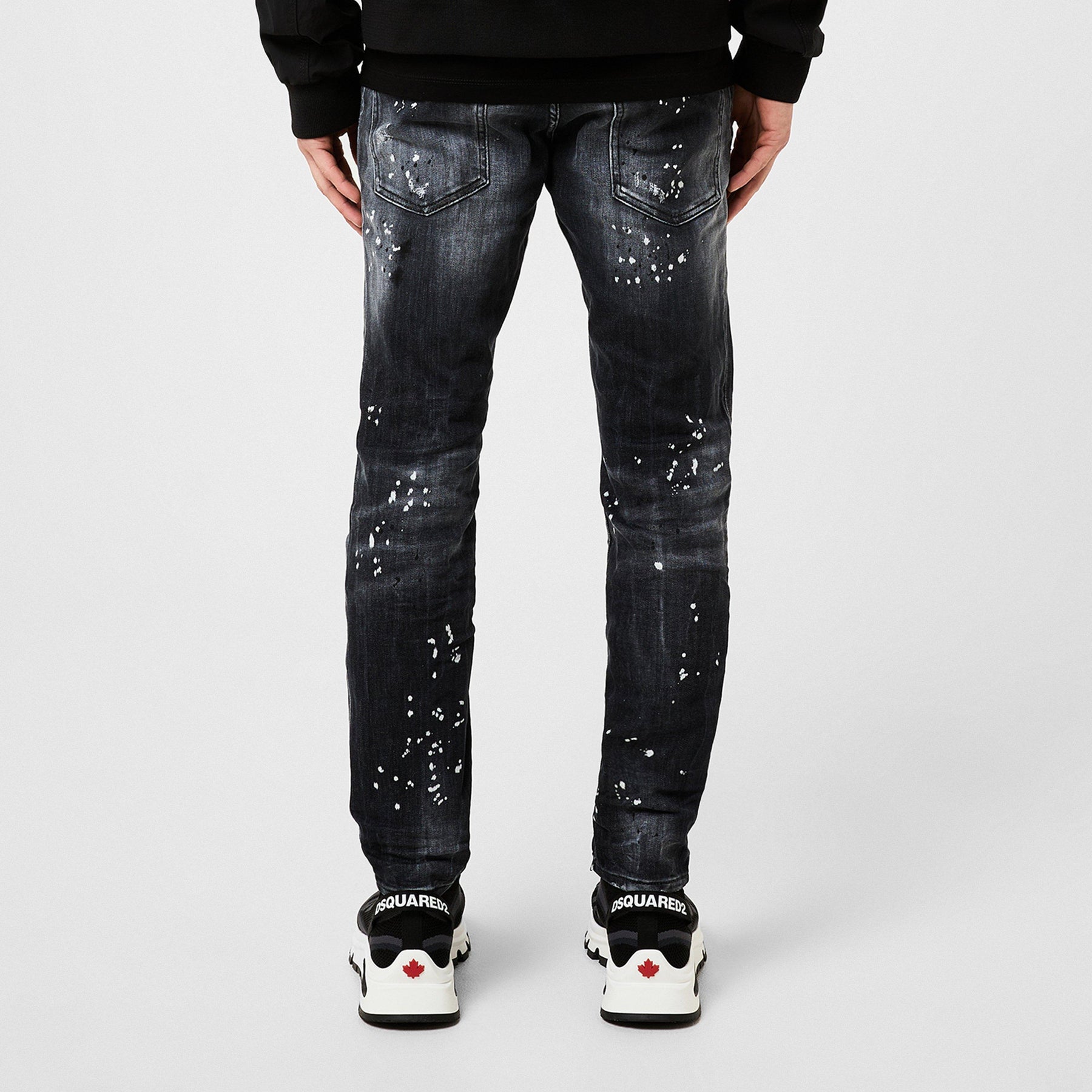 Distressed Paint Splatter Jeans