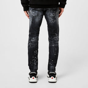 Distressed Paint Splatter Jeans