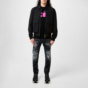 Distressed Paint Splatter Jeans