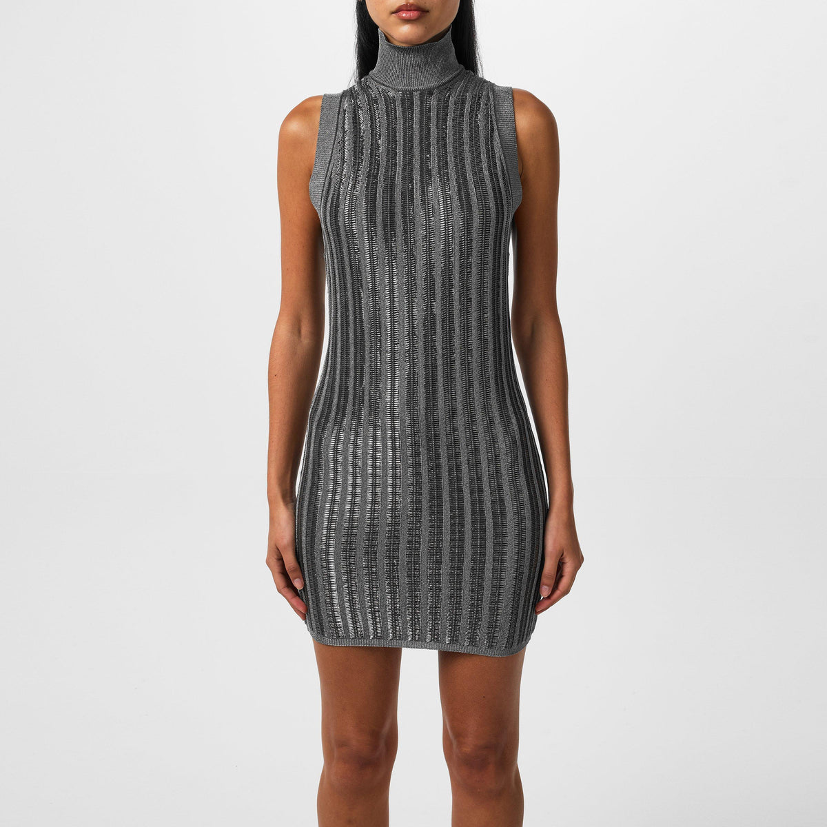 Slinky Rib Knit Mini Dress