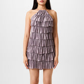 Ruffled Halter Mini Dress