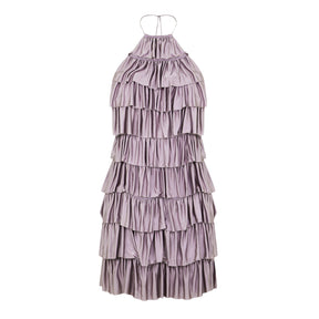 Ruffled Halter Mini Dress