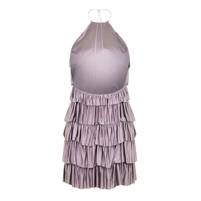Ruffled Halter Mini Dress