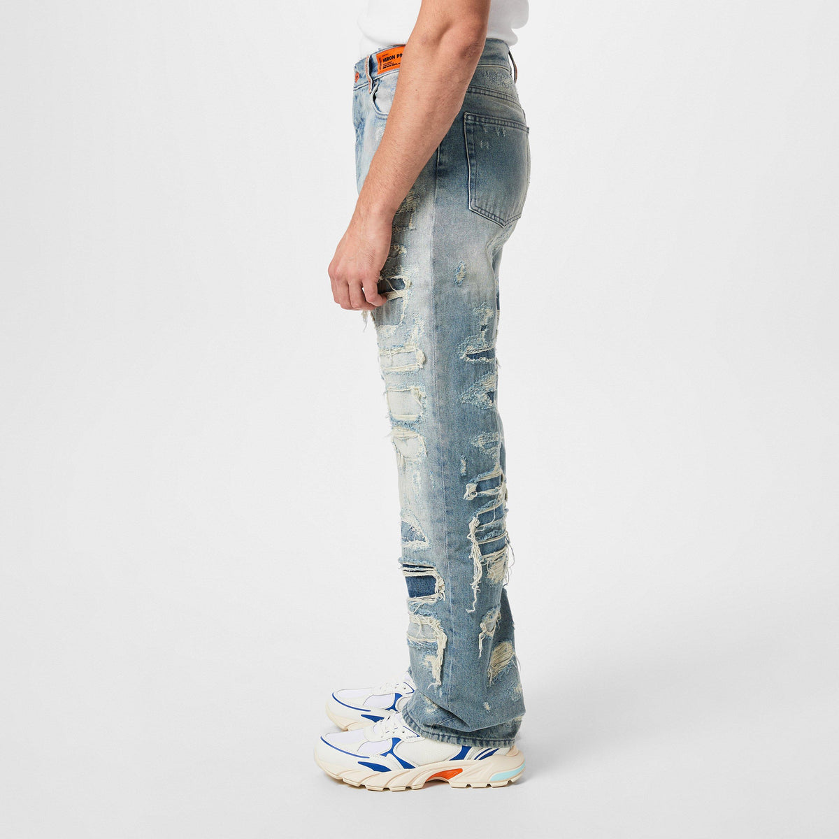 Super Distressed 5 Pocket Jeans