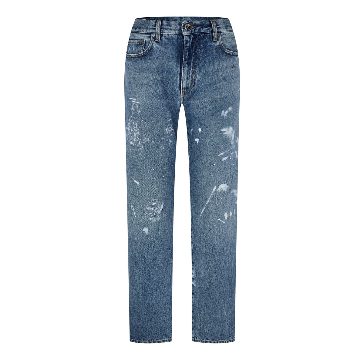 Distressed Diag Jeans