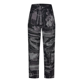 Pattern Slim Jeans