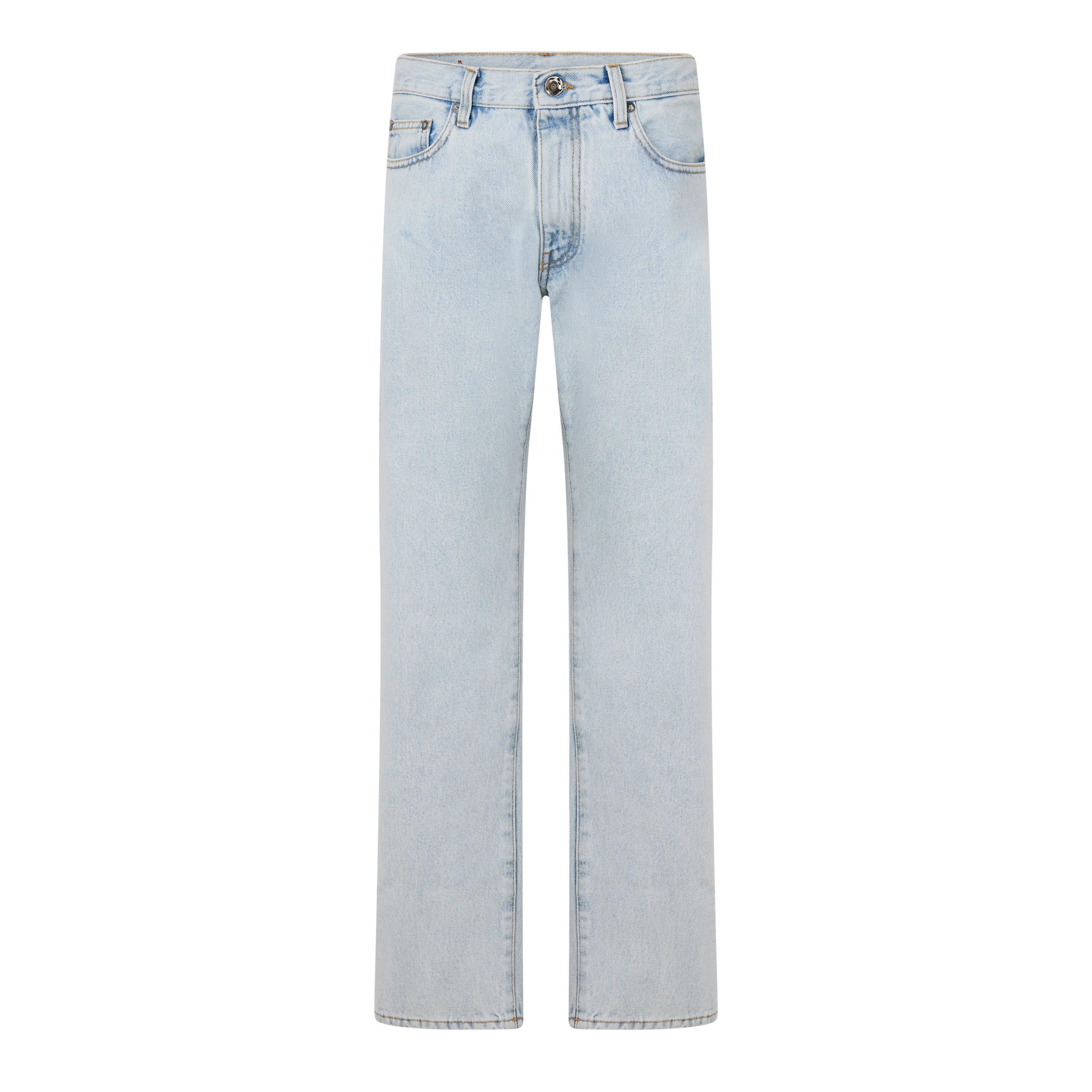 Diagonal Cotton Slim Fit Jeans