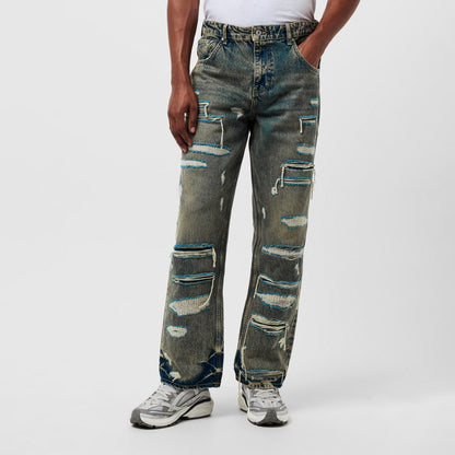 Denim Straight Leg Jeans