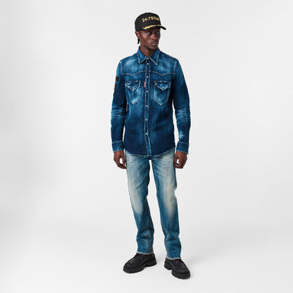 Denim Straight Leg Jeans