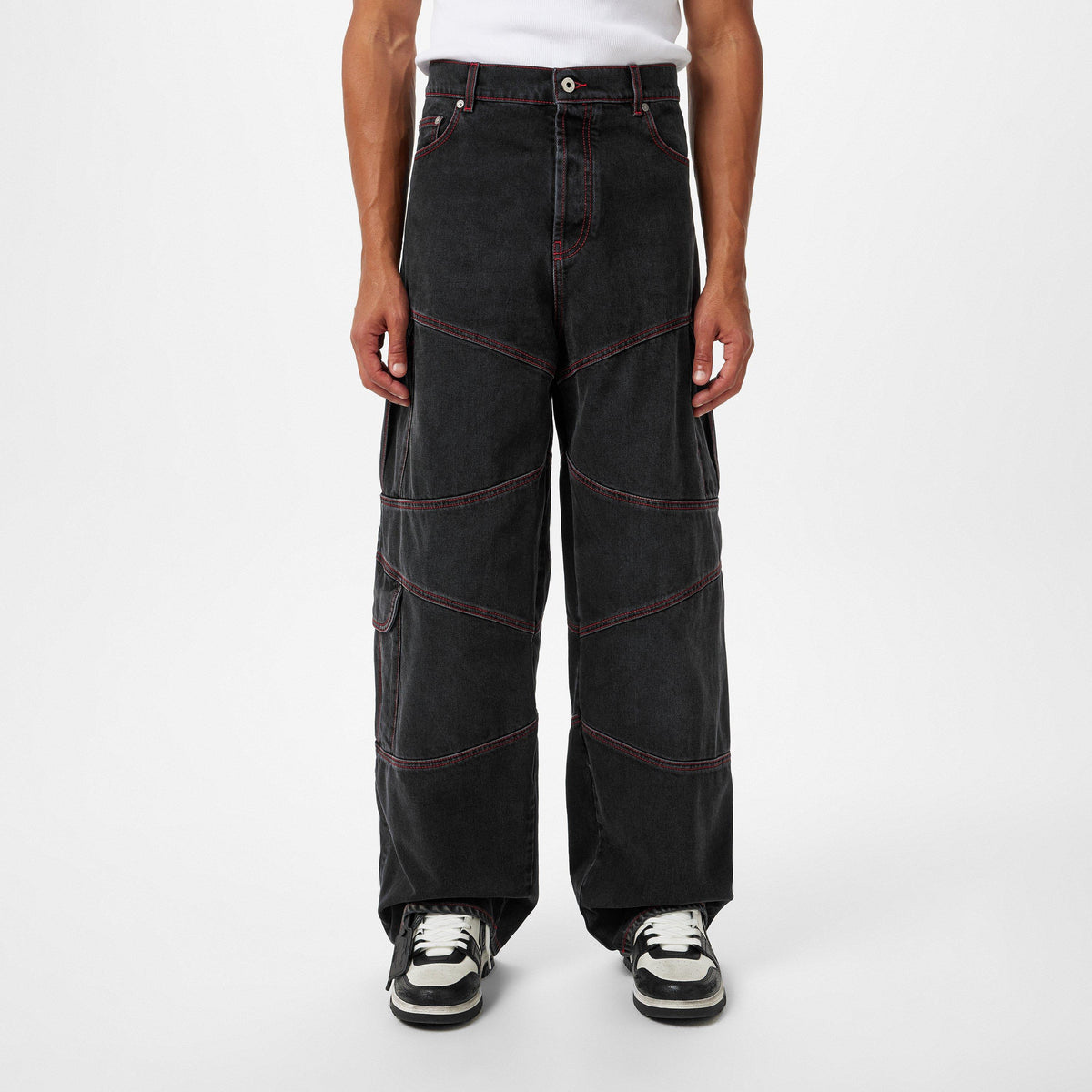 Men's Samurai Straight Jeans, Iconic Logo Embroidery