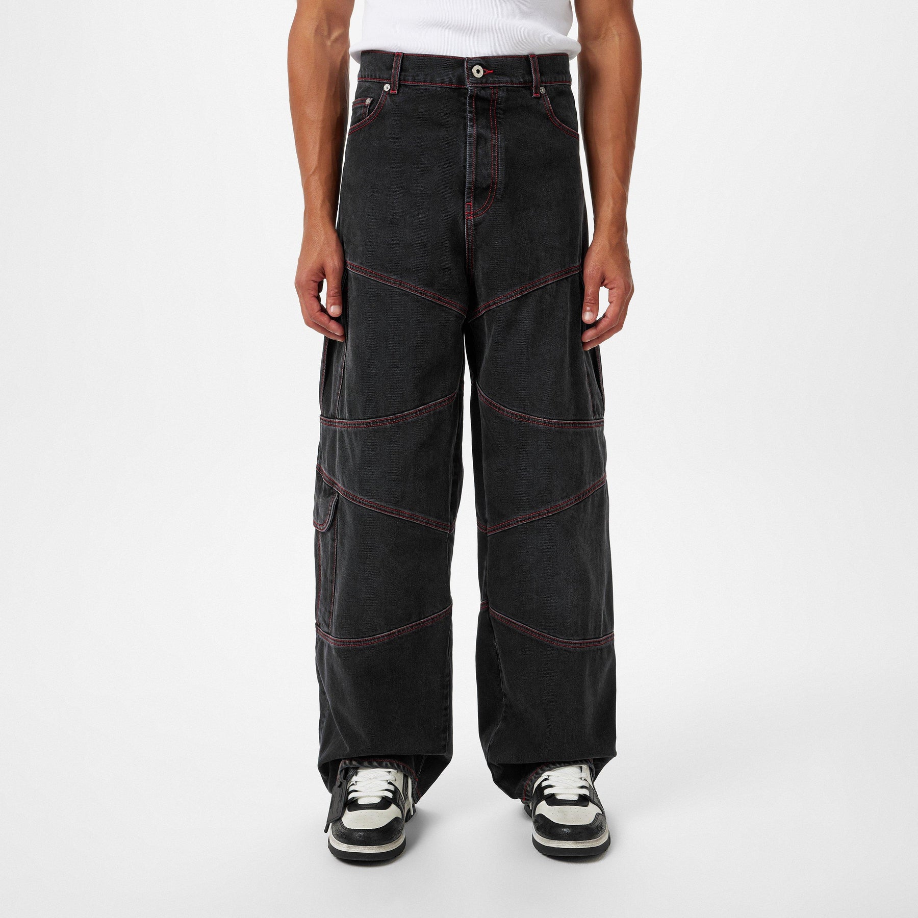Men's Samurai Straight Jeans, Iconic Logo Embroidery