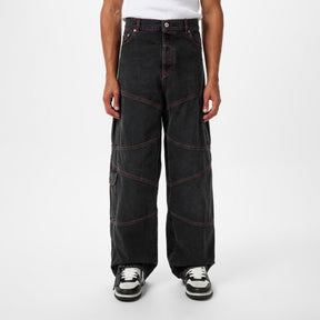Men's Samurai Straight Jeans, Iconic Logo Embroidery