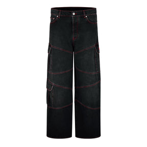 Men's Samurai Straight Jeans, Iconic Logo Embroidery