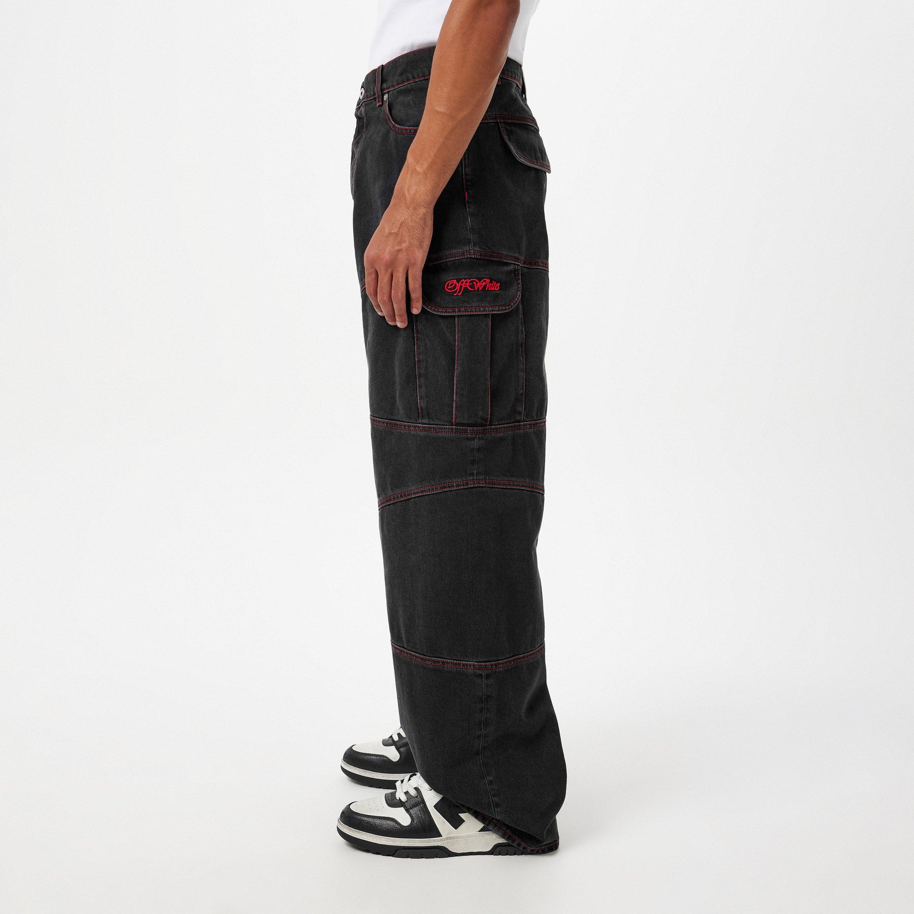 Men's Samurai Straight Jeans, Iconic Logo Embroidery