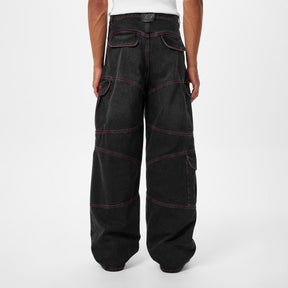 Men's Samurai Straight Jeans, Iconic Logo Embroidery