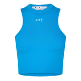 Cropped Printed Ribbed Tank Top
