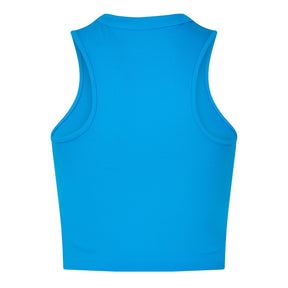 Cropped Printed Ribbed Tank Top