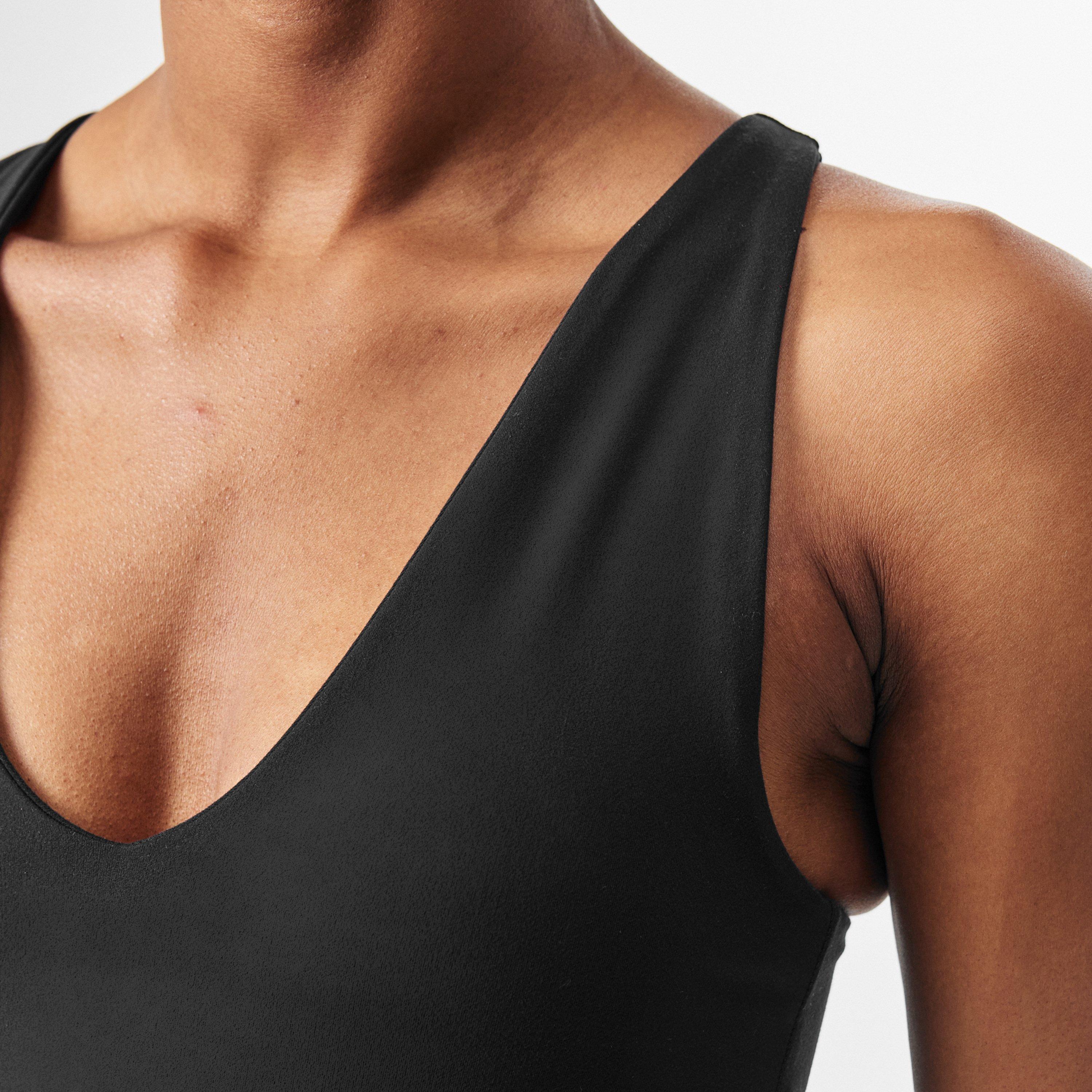 Women's V Neck Tank Top with Built-in Bra
