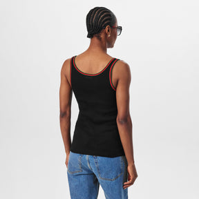 Cotton Rib Tank Top With Web
