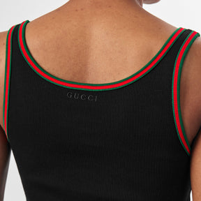 Cotton Rib Tank Top With Web