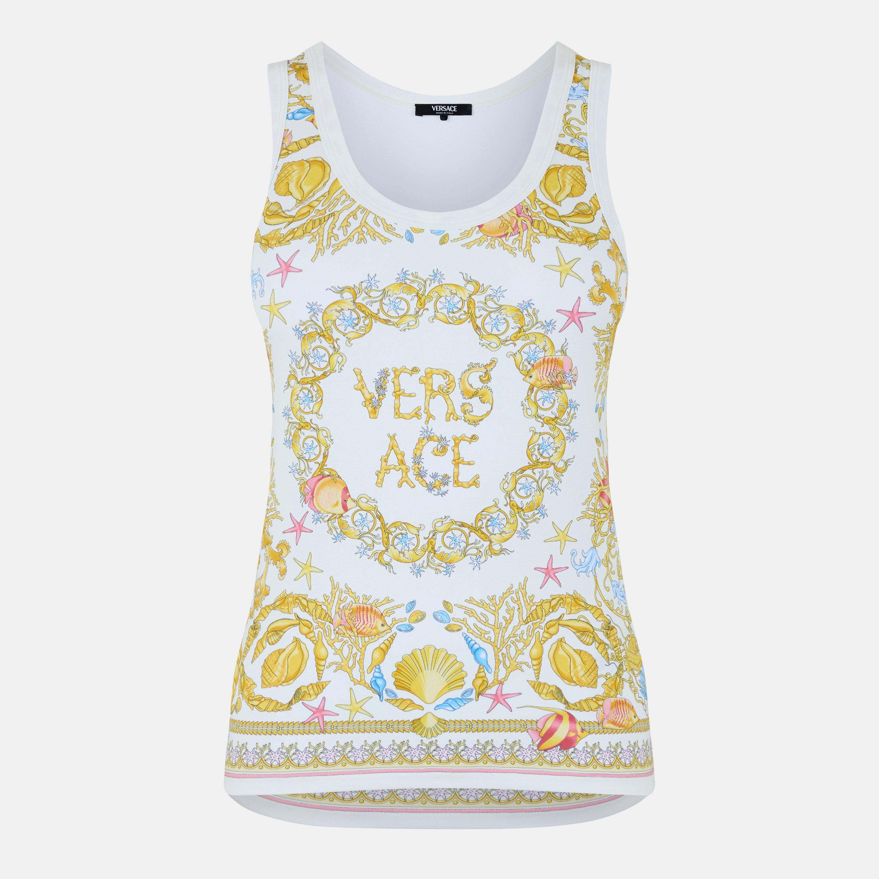 Barocco Printed Sleeveless Tank Vest