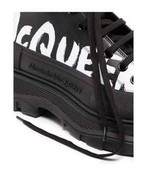 Alexander McQueen Black Boots with Oversized Rubber Sole
