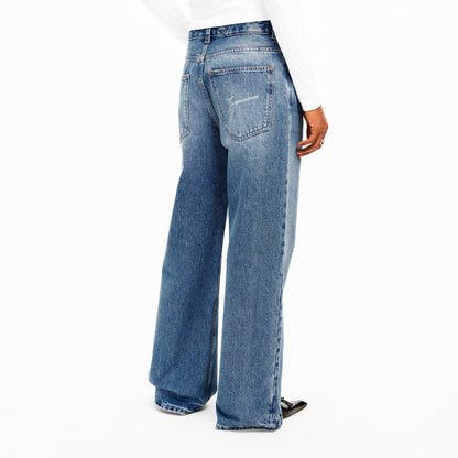 Jacquard Straight Leg Jeans