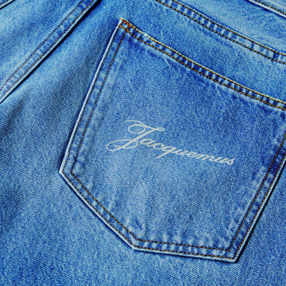 Jacquard Straight Leg Jeans