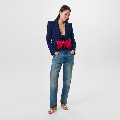 Women's Solid Straight Leg Jeans