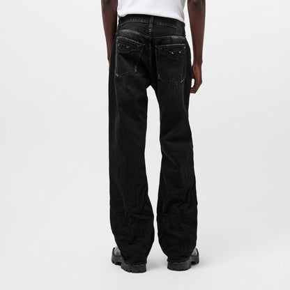 Mid-Rise Straight Leg Jeans