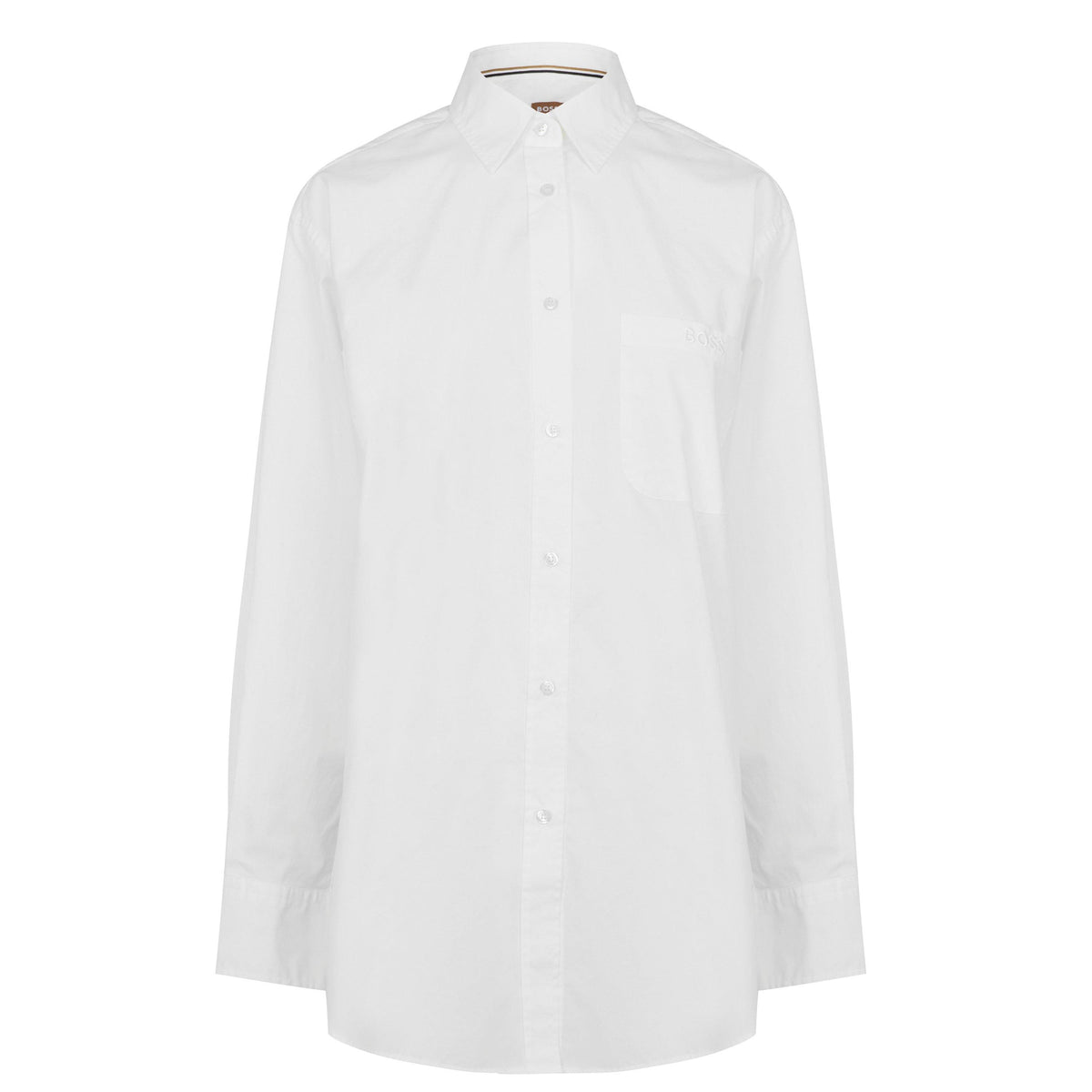 Women's Bostucci Button Down Blouse, Lightweight Semi-Sheer Cotton Shirt