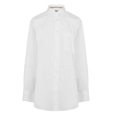 Women's Bostucci Button Down Blouse, Lightweight Semi-Sheer Cotton Shirt