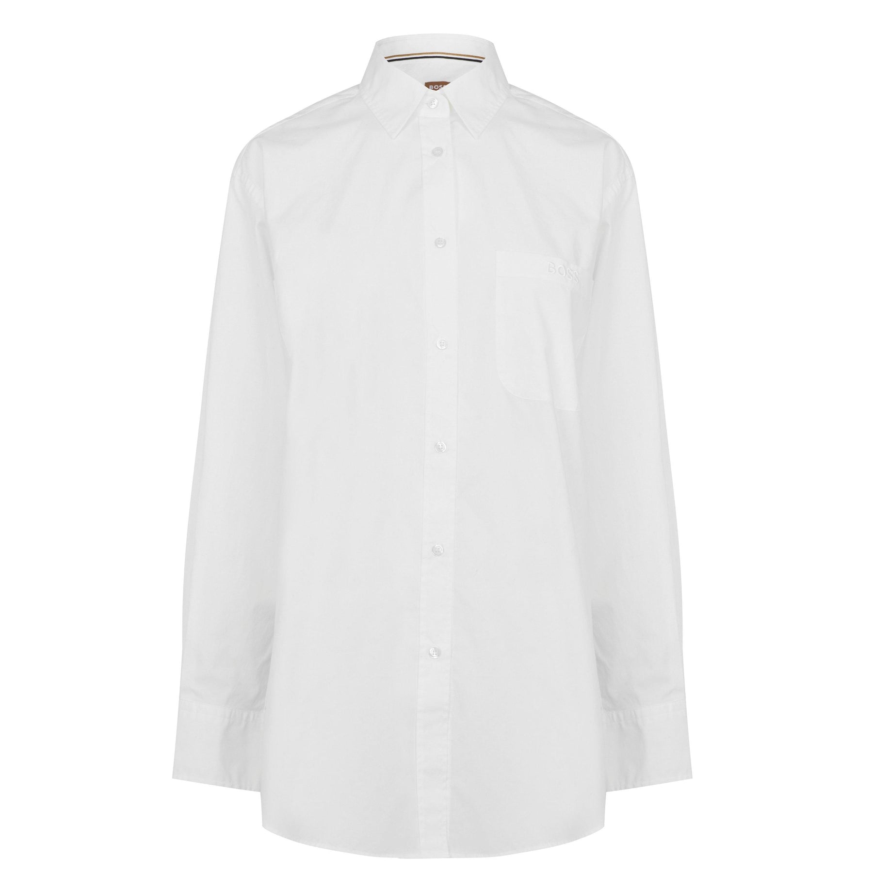 Women's Bostucci Button Down Blouse, Lightweight Semi-Sheer Cotton Shirt