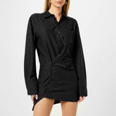 Women's Jq TwsT-Shirt Dress, Twisted Front Design
