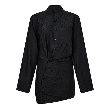 Mini Silk Shirt Dress