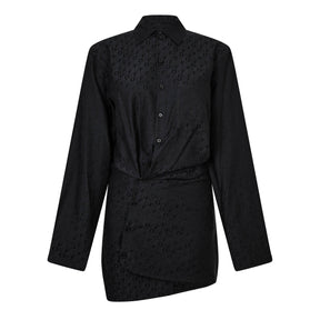 Women's Jq TwsT-Shirt Dress, Twisted Front Design