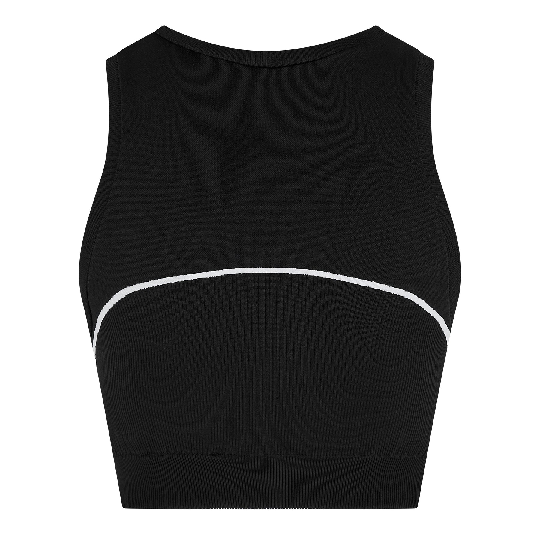 Women's Seamless Cropped Vest, Stencil-Effect Logo Crop Vest