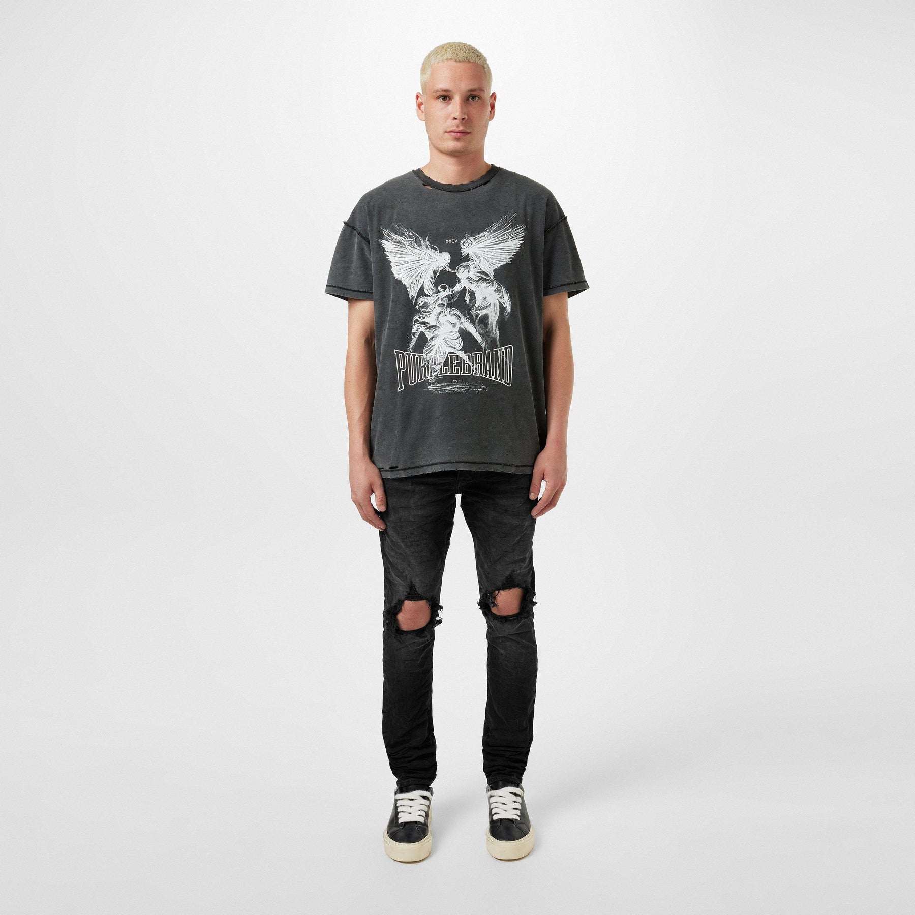 Mid Rise Distressed Jeans