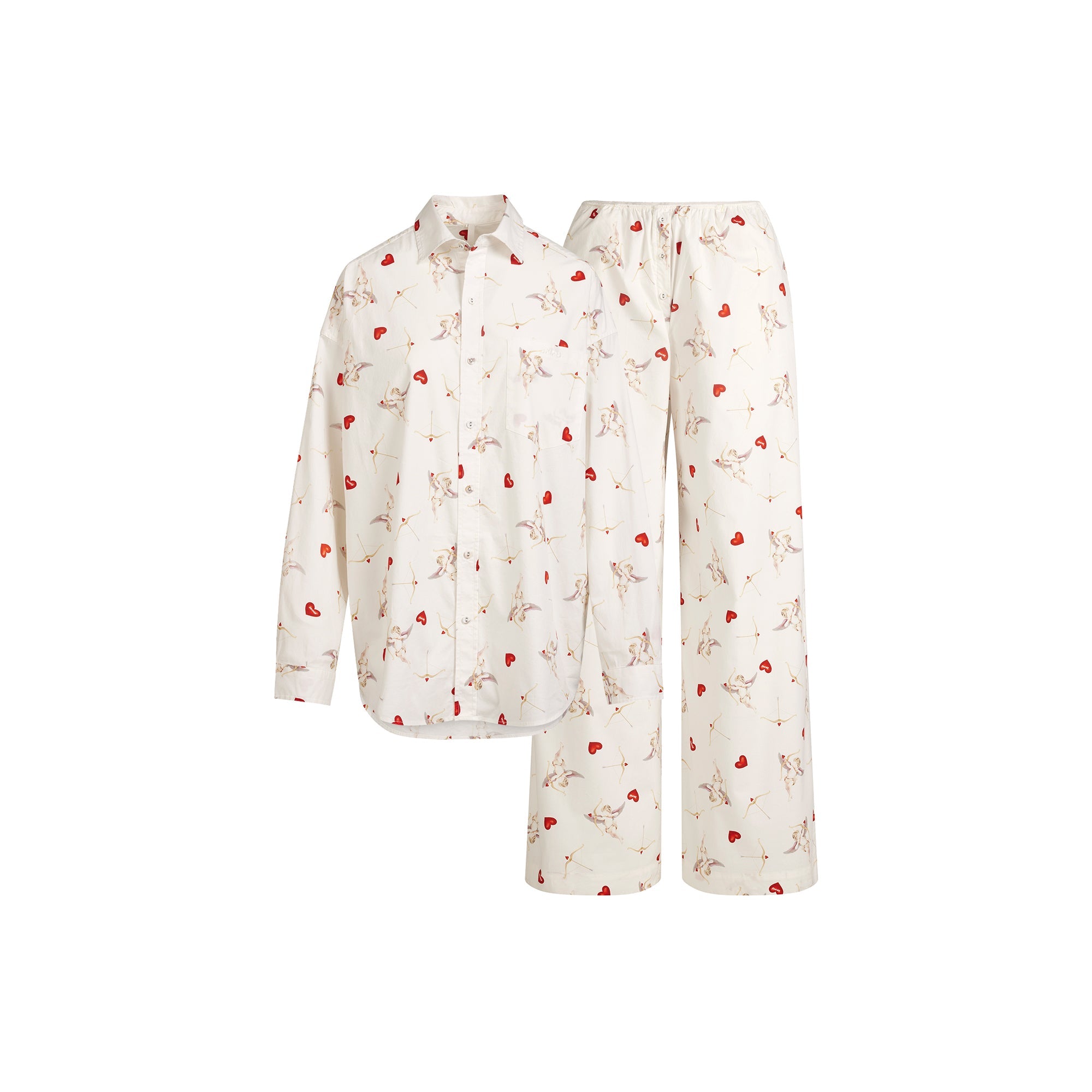 Cotton Poplin Oversized Sleep Set