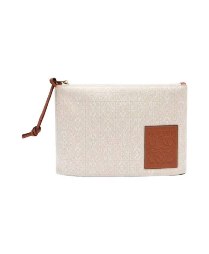 Anagram Jacquard Pouch Bag